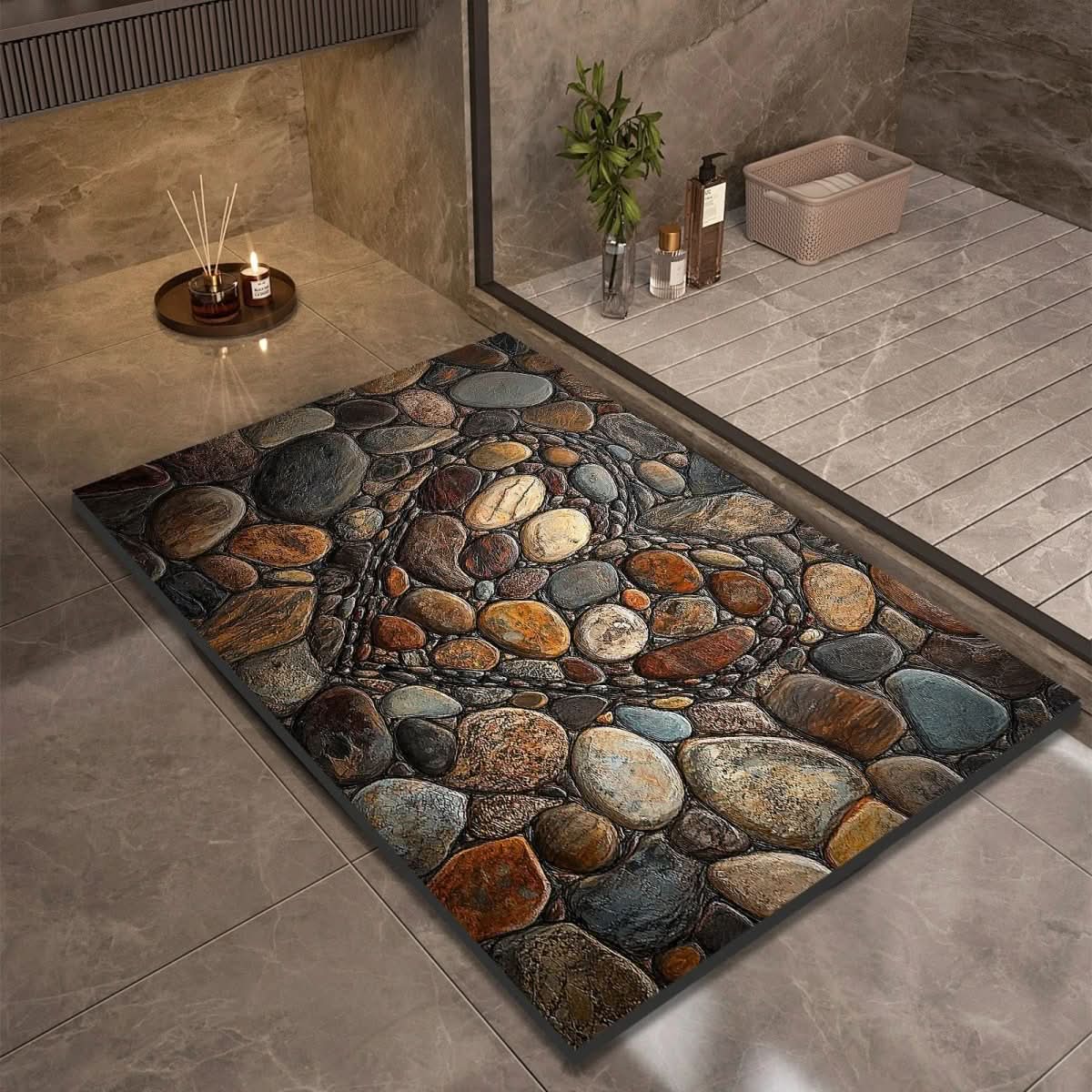 AquaGlow Diatomaceous Earth Bath Mat For Safety And Comfort | Temsk