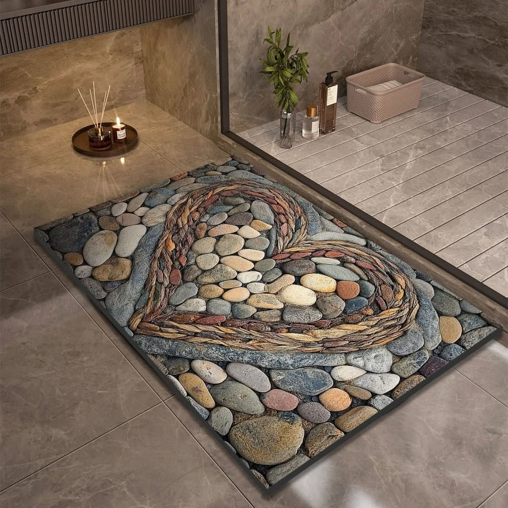 AquaGlow Diatomaceous Earth Bath Mat For Safety And Comfort | Temsk