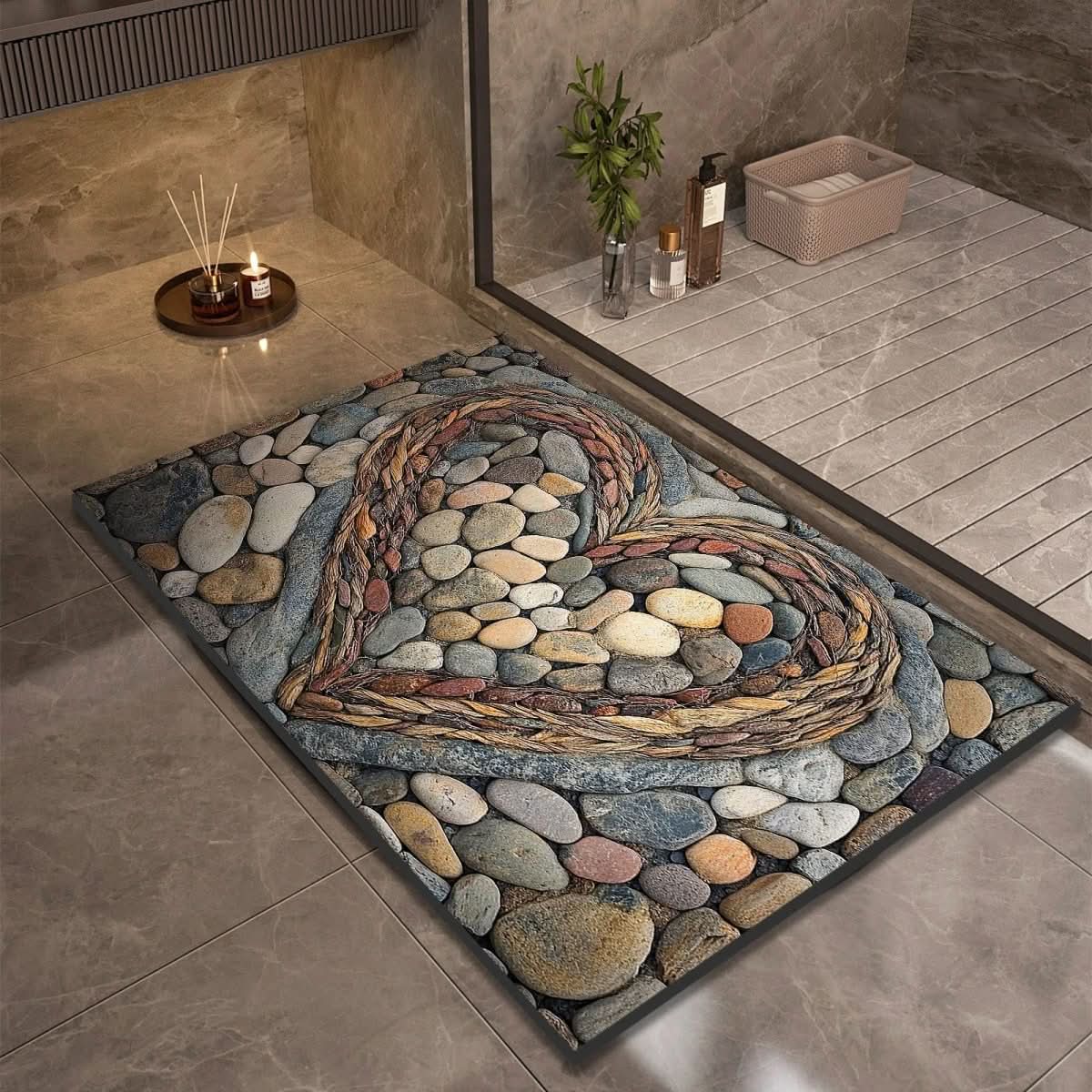 AquaGlow Diatomaceous Earth Bath Mat For Safety And Comfort | Temsk