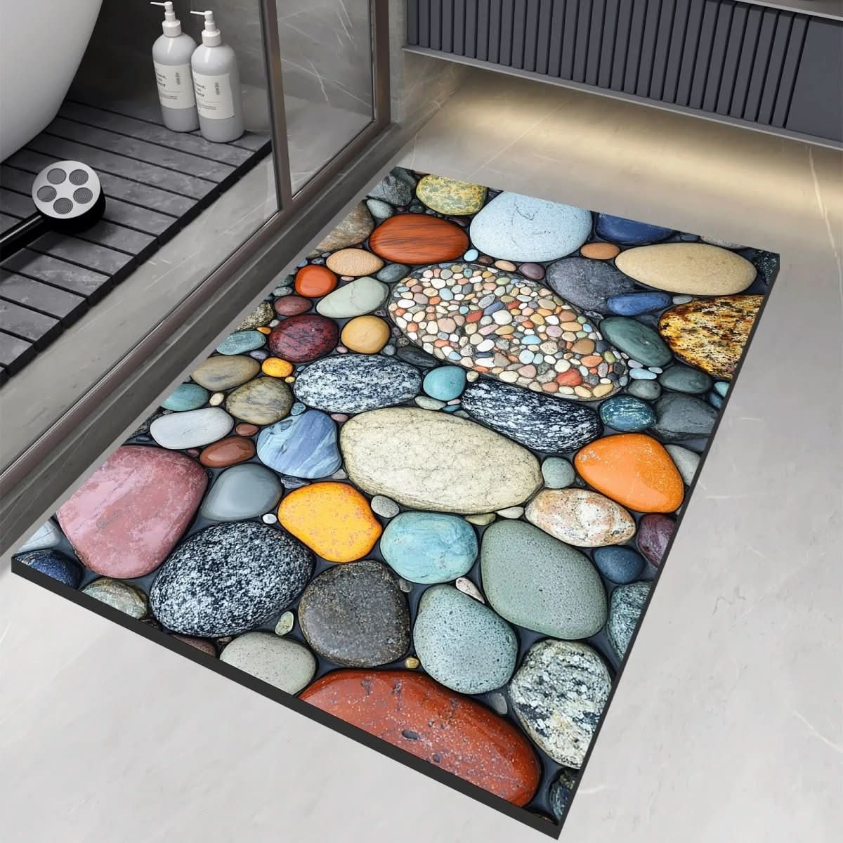 AquaGlow Diatomaceous Earth Bath Mat For Safety And Comfort | Temsk