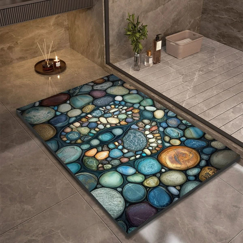 AquaGlow Diatomaceous Earth Bath Mat For Safety And Comfort | Temsk