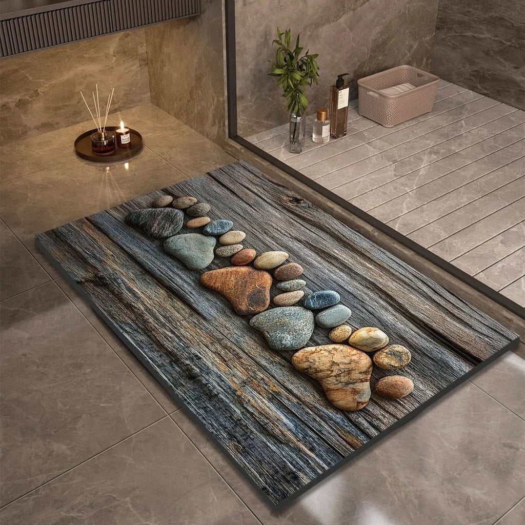 AquaGlow Diatomaceous Earth Bath Mat For Safety And Comfort | Temsk