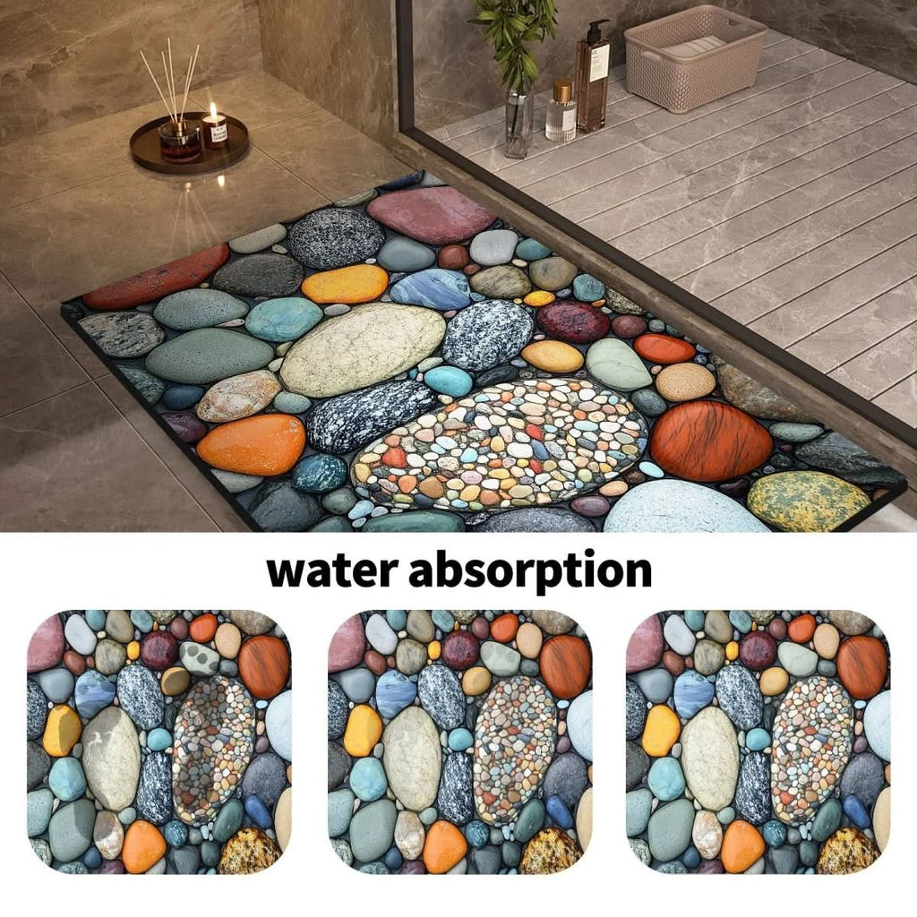 AquaGlow Diatomaceous Earth Bath Mat For Safety And Comfort | Temsk