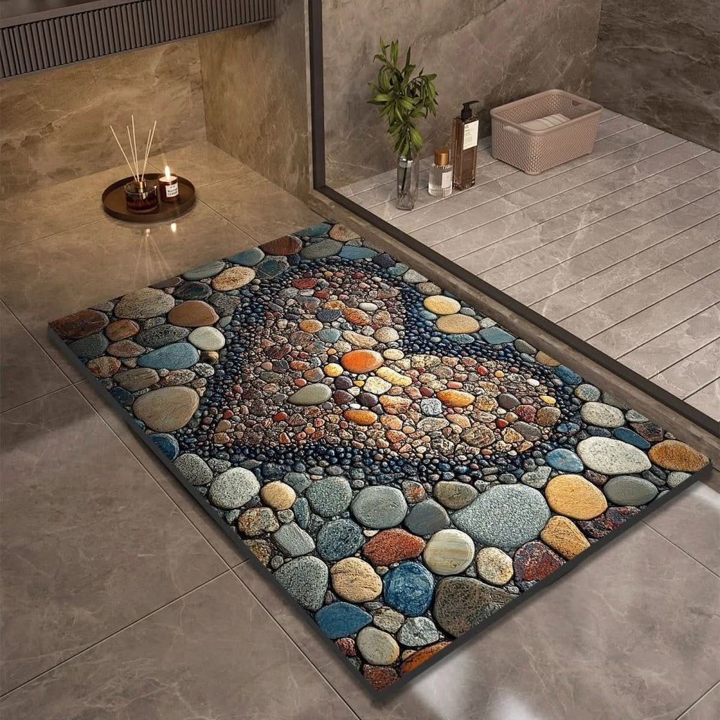 AquaGlow Diatomaceous Earth Bath Mat For Safety And Comfort | Temsk