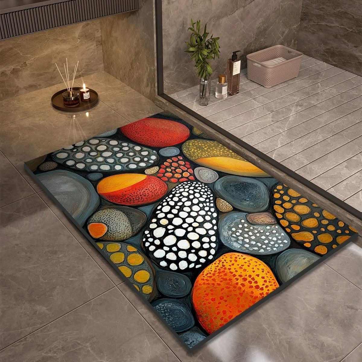 AquaGlow Diatomaceous Earth Bath Mat For Safety And Comfort | Temsk
