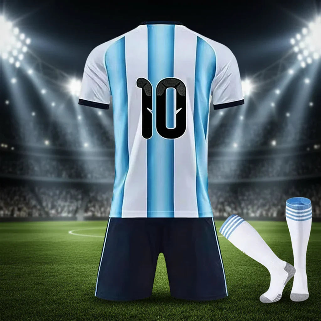 Argentina 2026 World Cup Kids Jersey And Shorts Set | Temsk