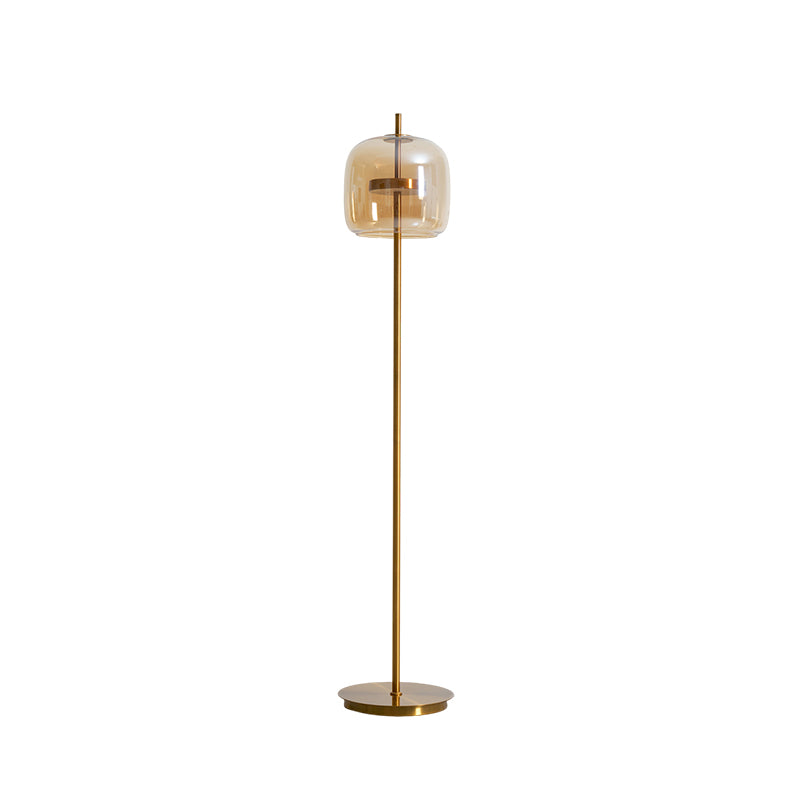 Smoked Glass Floor Lamp Classic Design For Living Rooms | Temsk