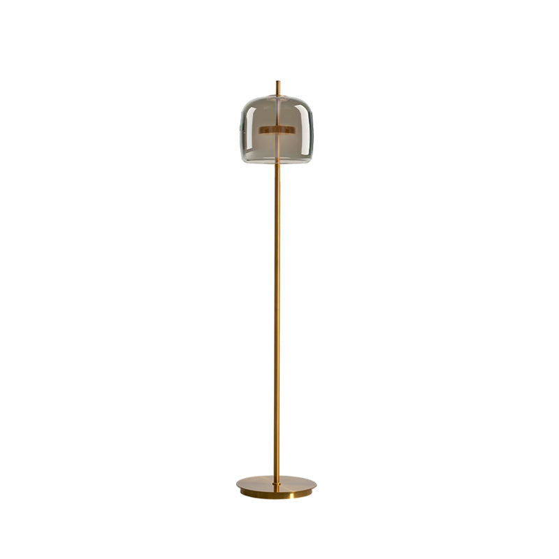 Smoked Glass Floor Lamp Classic Design For Living Rooms | Temsk