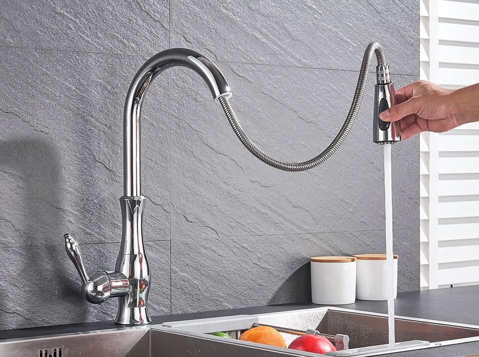 AeroFlow Extendable Stainless Steel Kitchen Tap For Flexible Stylish Kitchen Work | Temsk