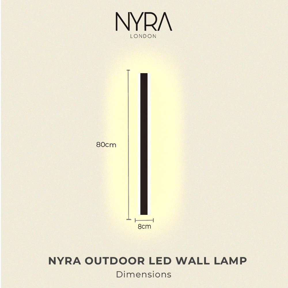 Astrae Long-Strip Outdoor LED Wall Light in Aluminum for Homes and Businesses | Temsk
