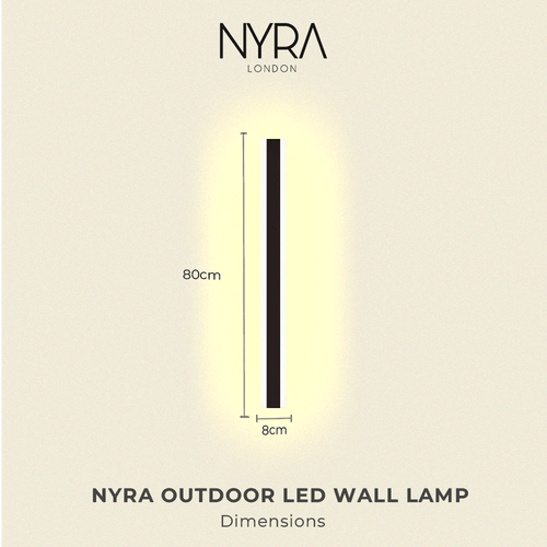Candeeiro de parede LED exterior em alumínio, de tira longa Astrae, para casas e empresas, da Temsk