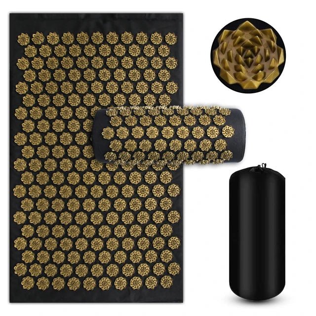 CalmPulse Acupressure Mat and Pillow Set for Daily Muscle Relaxation | Temsk