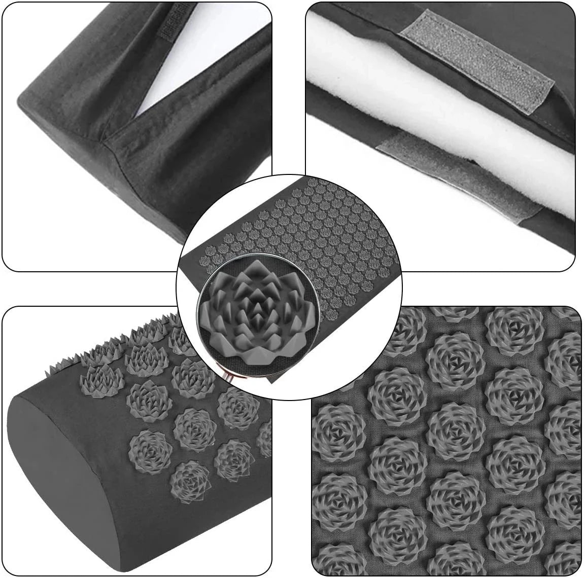 CalmPulse Acupressure Mat and Pillow Set for Daily Muscle Relaxation | Temsk