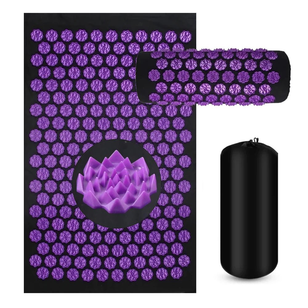 CalmPulse Acupressure Mat and Pillow Set for Daily Muscle Relaxation | Temsk