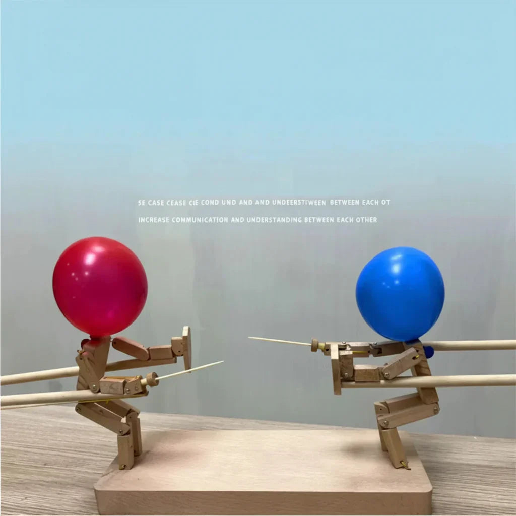 Indoor Party Fun With Wooden Balloon Duel Sword Game | Temsk