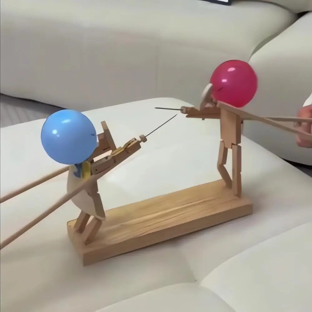 Indoor Party Fun With Wooden Balloon Duel Sword Game | Temsk