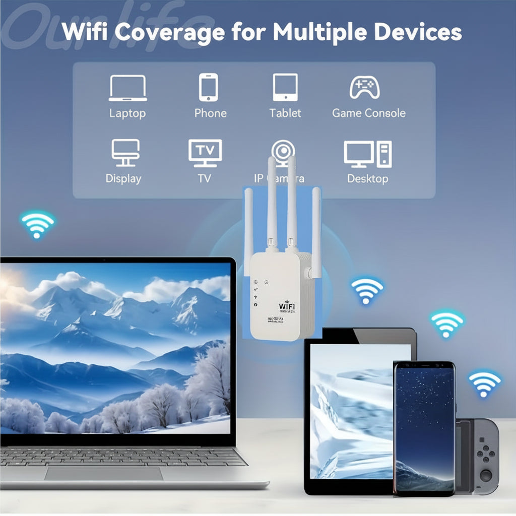 Hochleistungs-WLAN-Verstärker für stärkere Heimabdeckung | Temsk