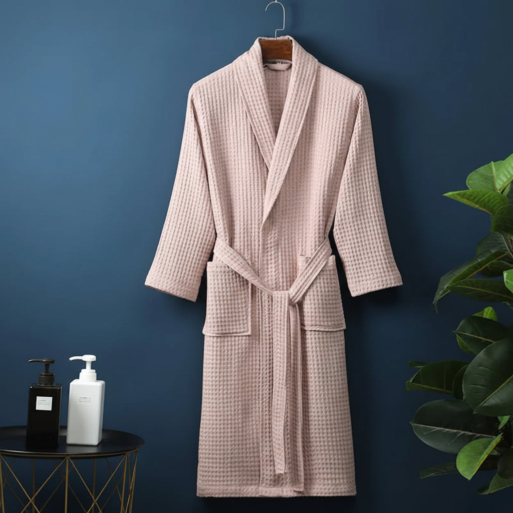 Unisex Soft Absorbent Bathrobe Dressing Gown For Home Comfort | Temsk