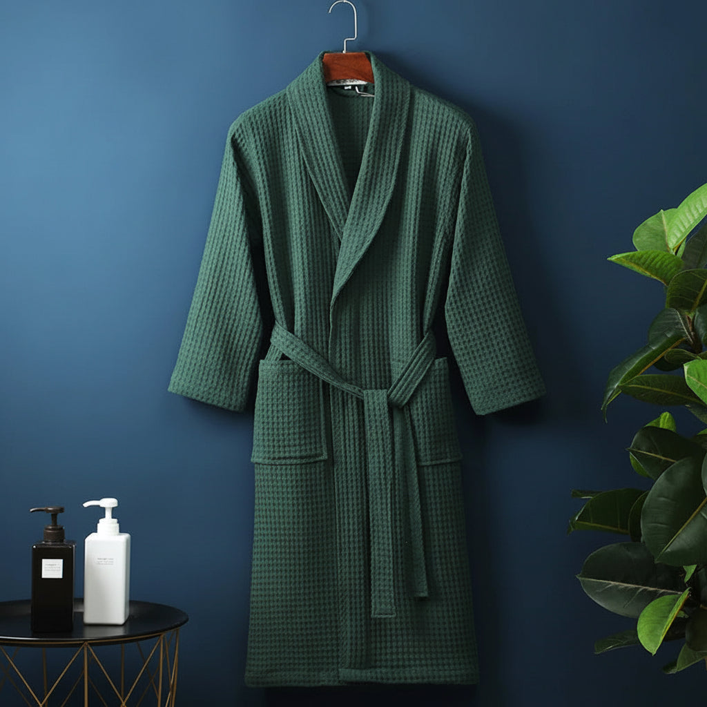 Unisex Soft Absorbent Bathrobe Dressing Gown For Home Comfort | Temsk