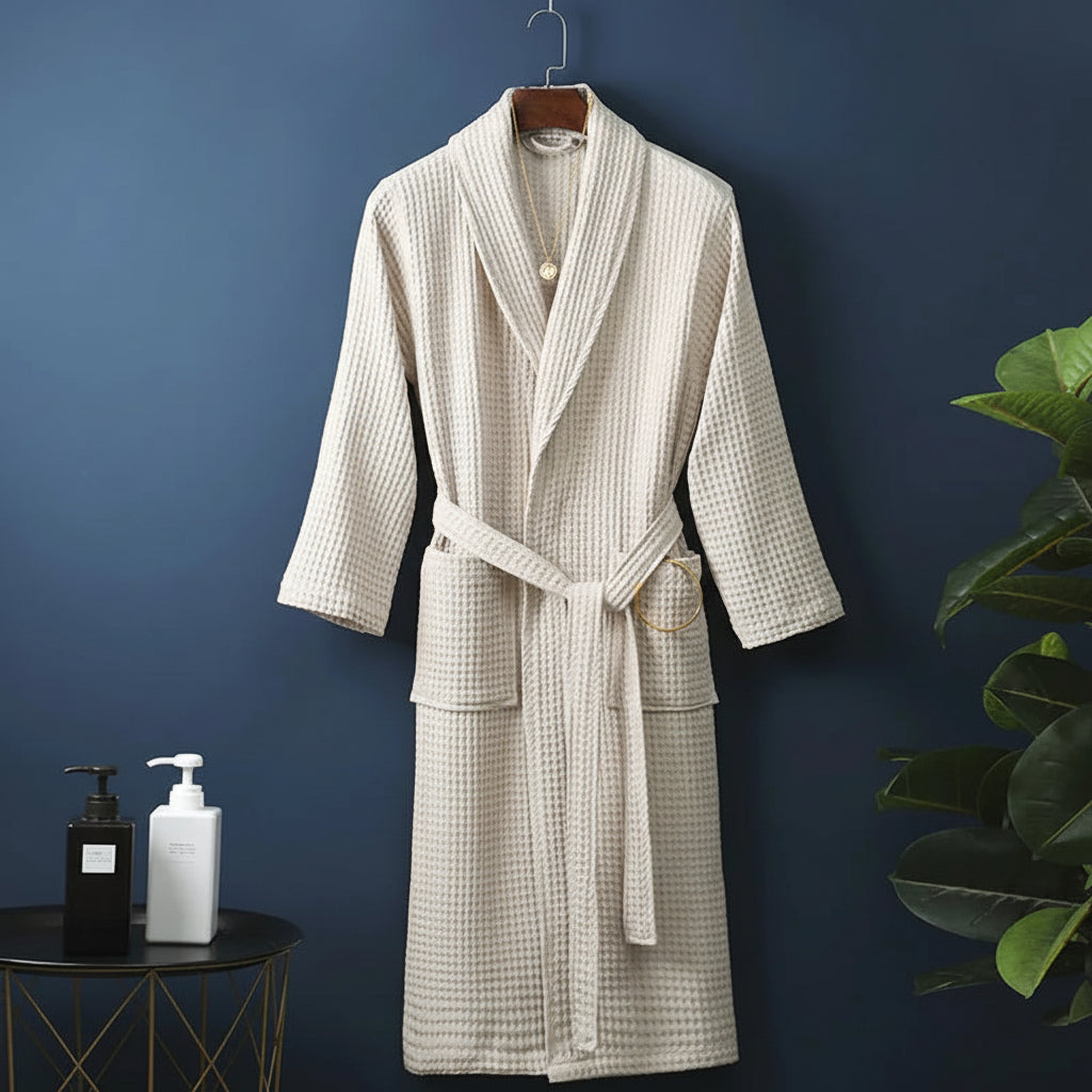 Unisex Soft Absorbent Bathrobe Dressing Gown For Home Comfort | Temsk