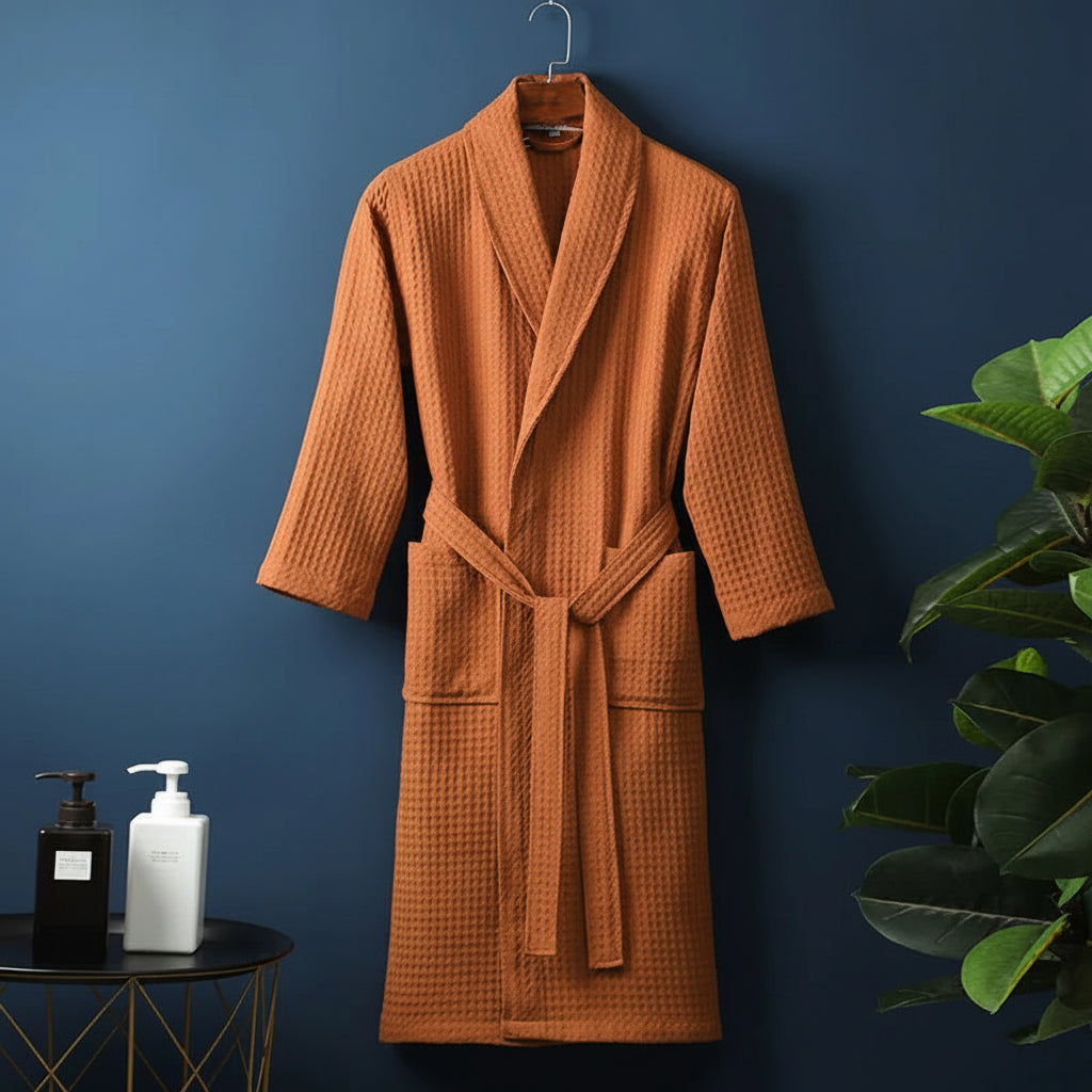 Unisex Soft Absorbent Bathrobe Dressing Gown For Home Comfort | Temsk