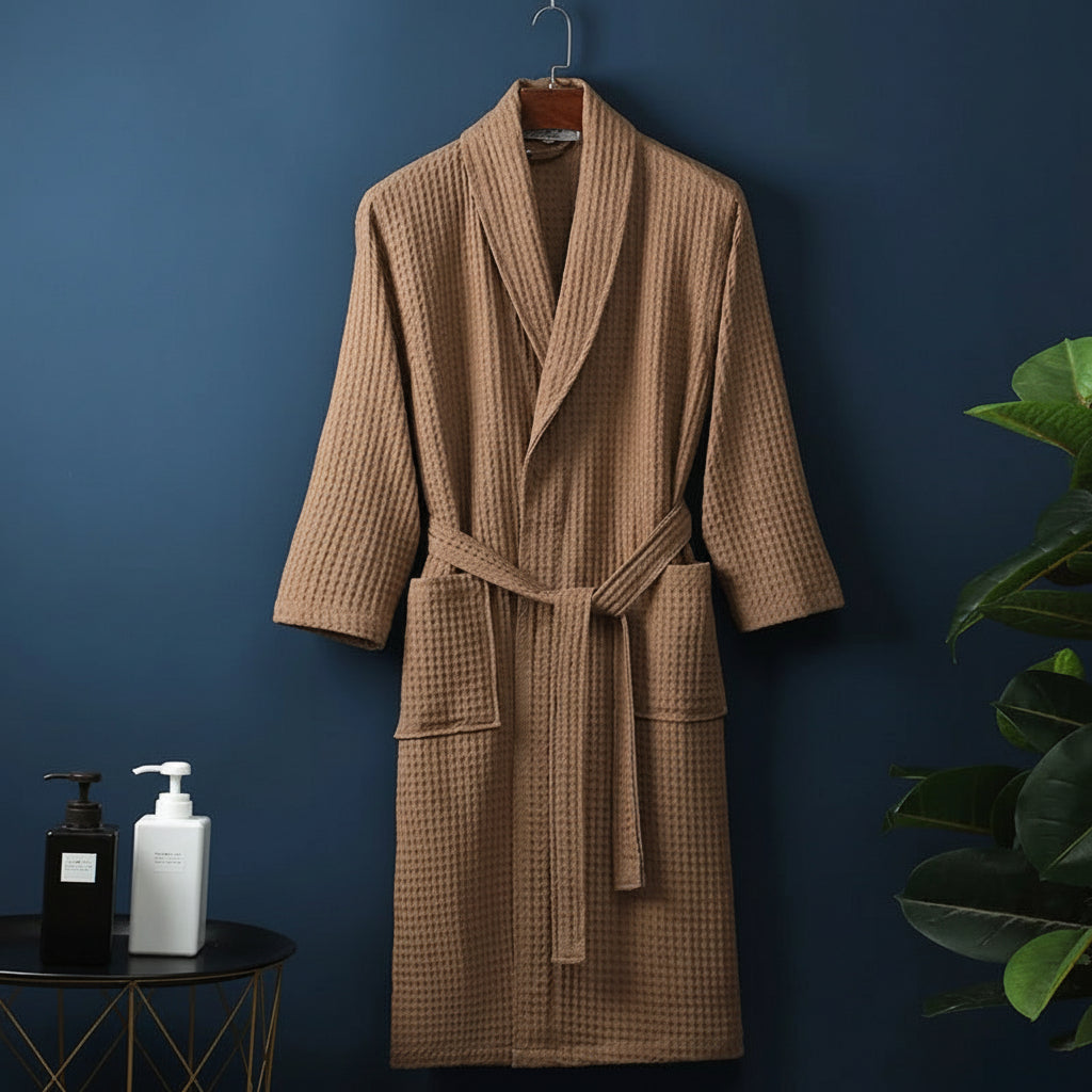 Unisex Soft Absorbent Bathrobe Dressing Gown For Home Comfort | Temsk
