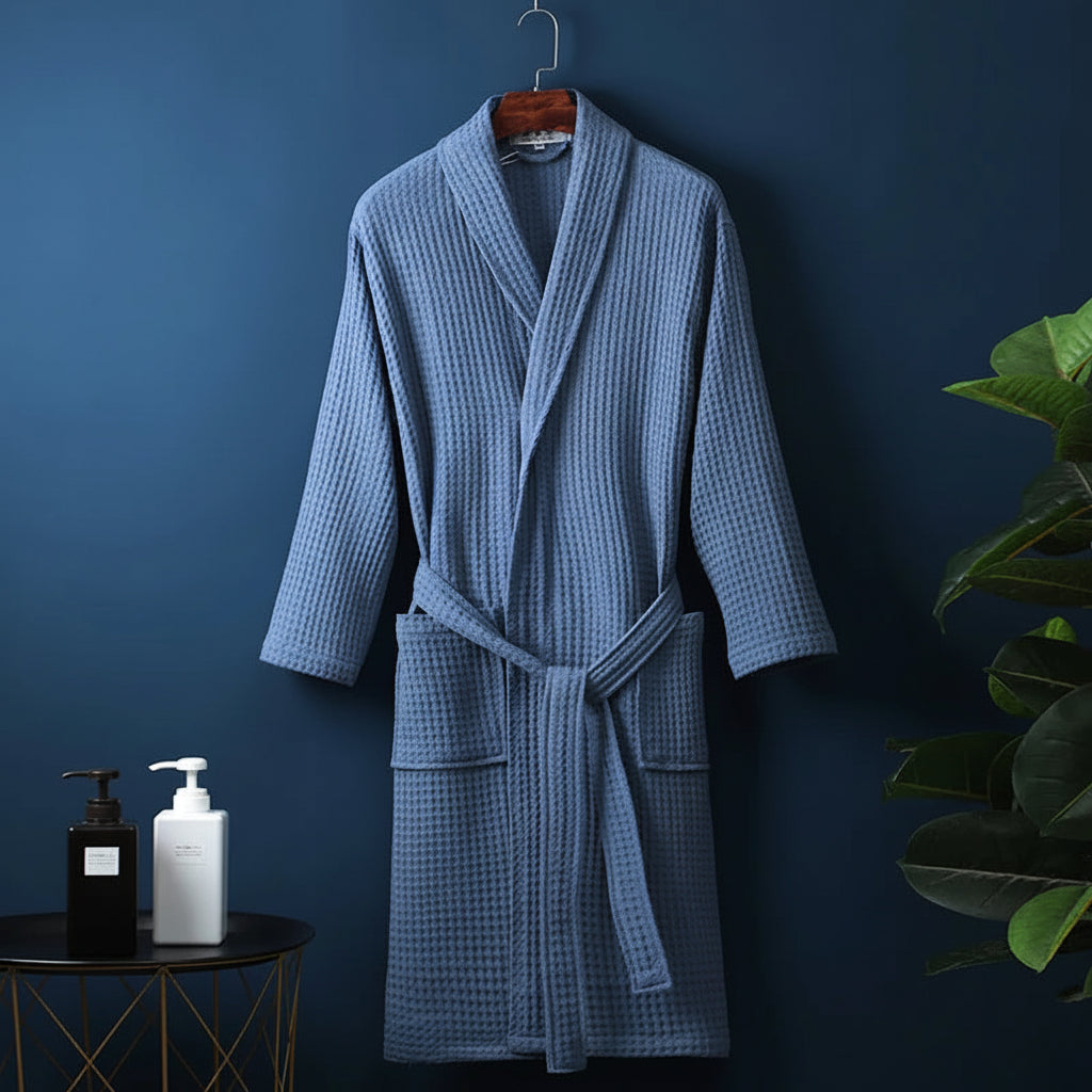 Unisex Soft Absorbent Bathrobe Dressing Gown For Home Comfort | Temsk