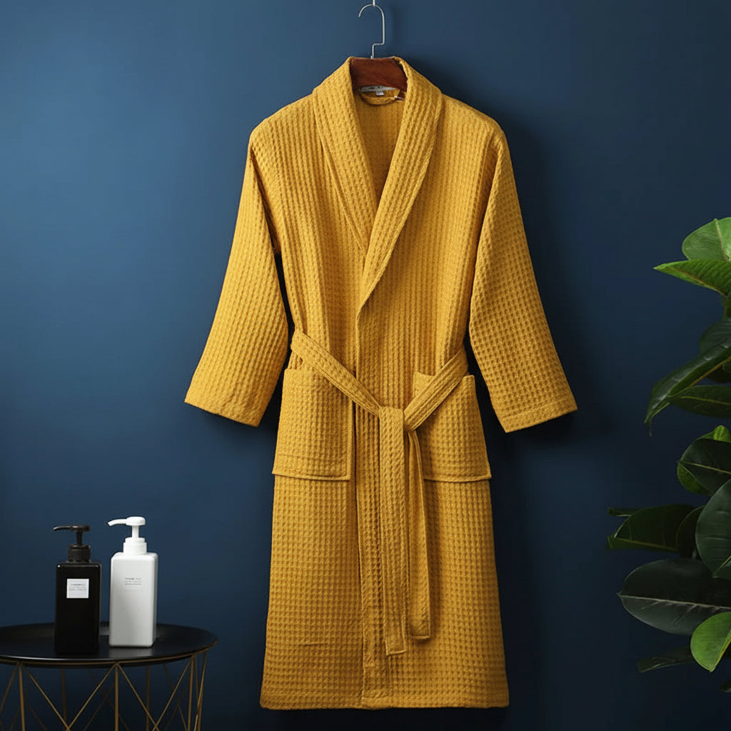 Unisex Soft Absorbent Bathrobe Dressing Gown For Home Comfort | Temsk