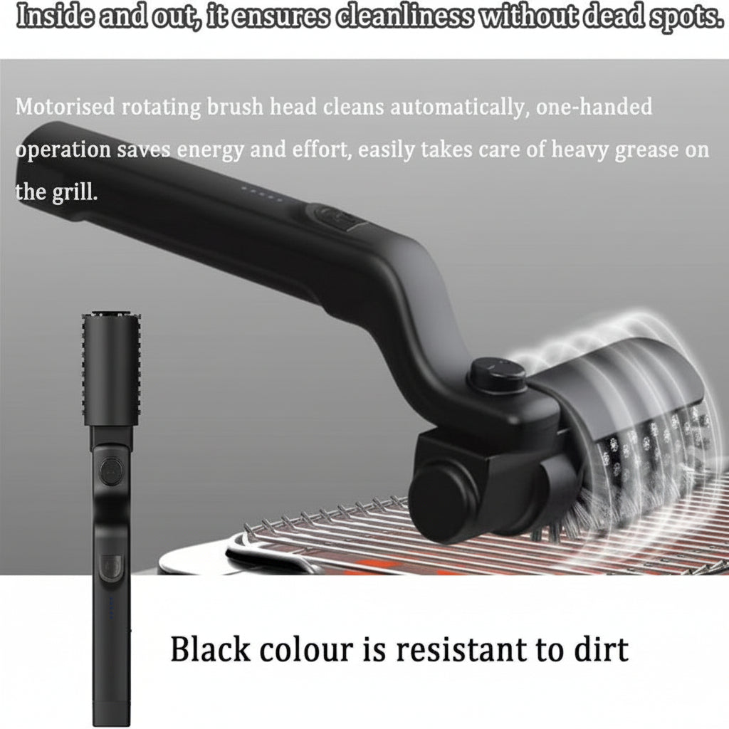 Rechargeable Electric Grill Brush With Durable Stainless Steel Handle | Temsk