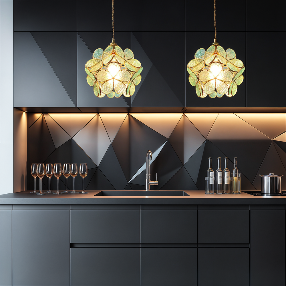 Liora Glass Flower Pendant Light for Living Rooms and Homes | Temsk