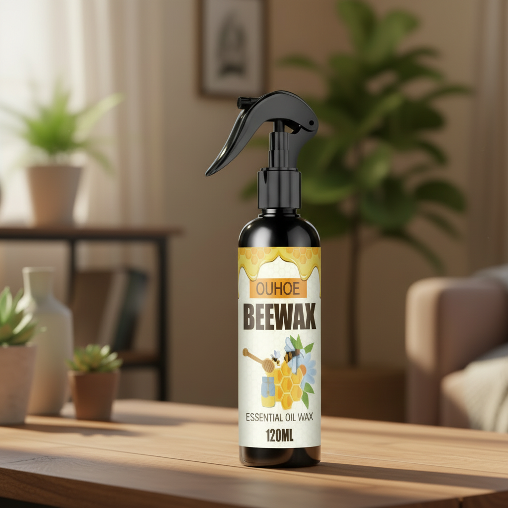 Natürlicher Bienenwachs-Holzreiniger und Möbelpolitur-Spray | Temsk