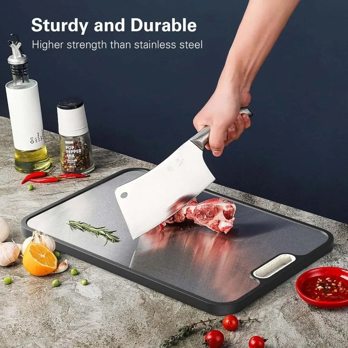 ApexForge Titan Cutting Board Double Sided Non Slip Prep Surface | Temsk