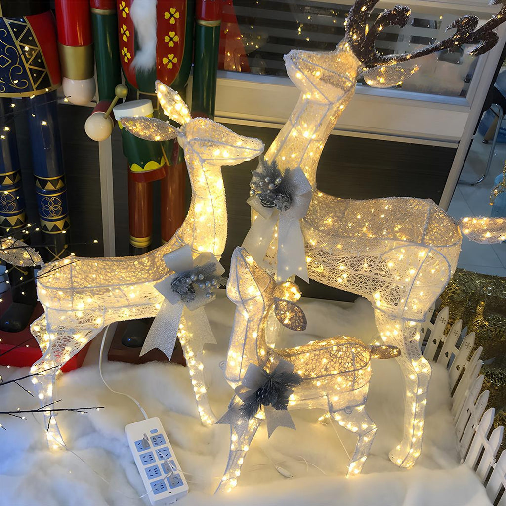 LumenHooves Decorative LED Reindeer Figures For Indoor And Garden Decor | Temsk