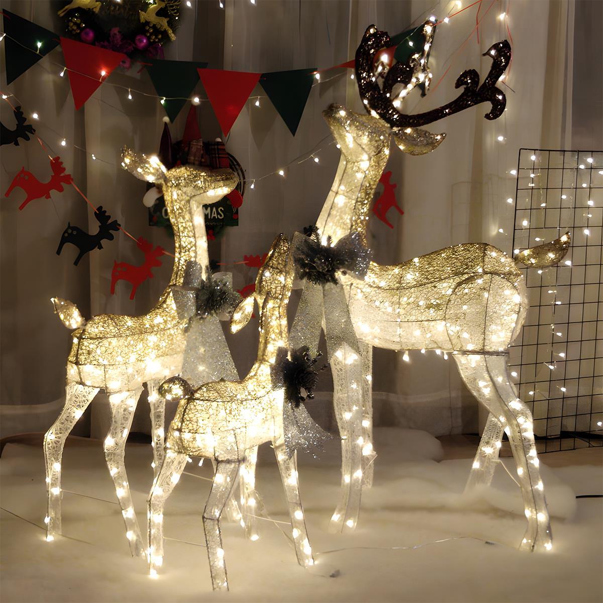 LumenHooves Decorative LED Reindeer Figures For Indoor And Garden Decor | Temsk