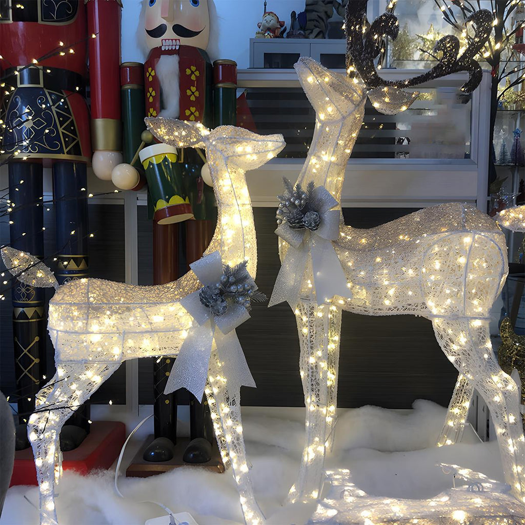 LumenHooves Decorative LED Reindeer Figures For Indoor And Garden Decor | Temsk