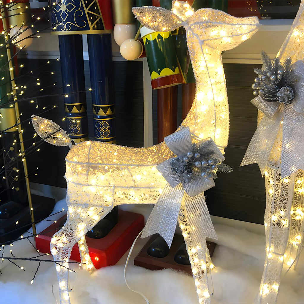LumenHooves Decorative LED Reindeer Figures For Indoor And Garden Decor | Temsk
