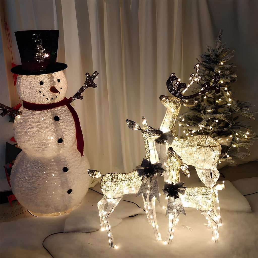 LumenHooves Decorative LED Reindeer Figures For Indoor And Garden Decor | Temsk