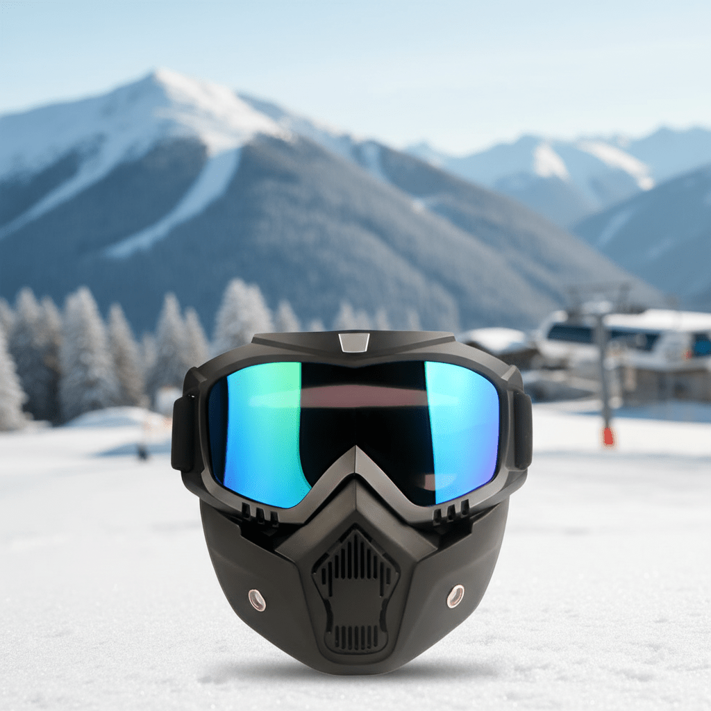 AuroraShield Pro Fuld Ansigts Ski Maske Med Brudsikker TPU Ramme Og Klar PC Linse | Temsk