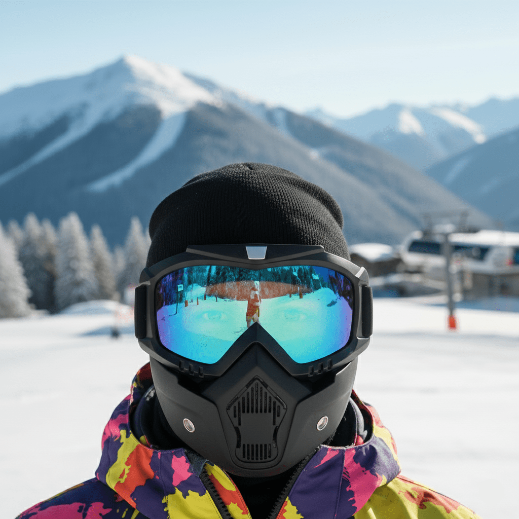 AuroraShield Pro Fuld Ansigts Ski Maske Med Brudsikker TPU Ramme Og Klar PC Linse | Temsk