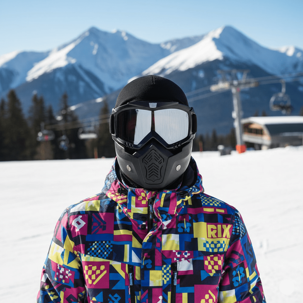 AuroraShield Pro Fuld Ansigts Ski Maske Med Brudsikker TPU Ramme Og Klar PC Linse | Temsk
