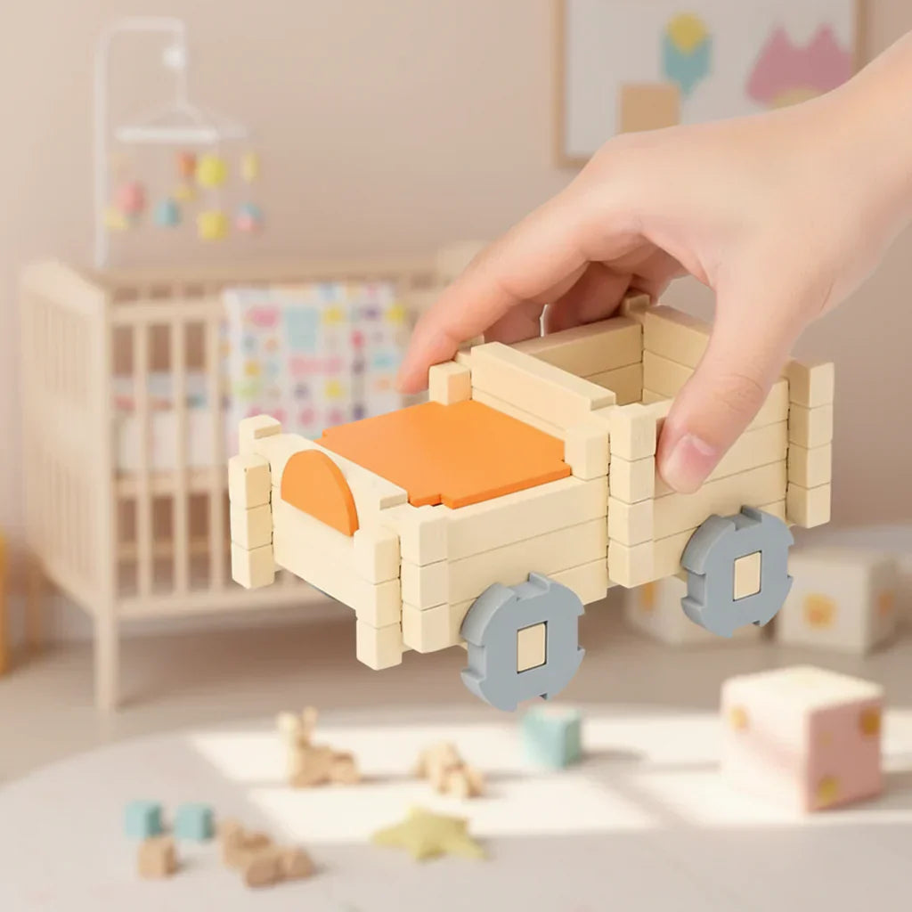 Montessori Wooden Blocks Playset For Creative Kids | Temsk