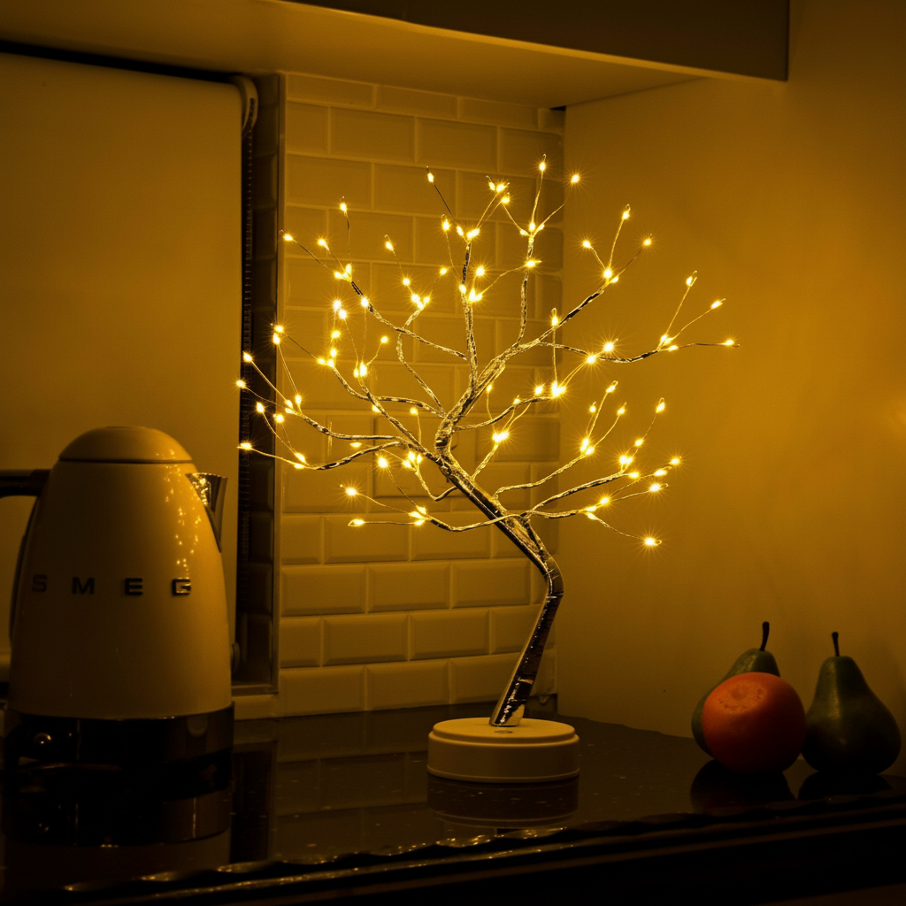 Bonsai Tree Shaped Table Lamp With Warm LED Glow For Cozy Home Decor | Temsk