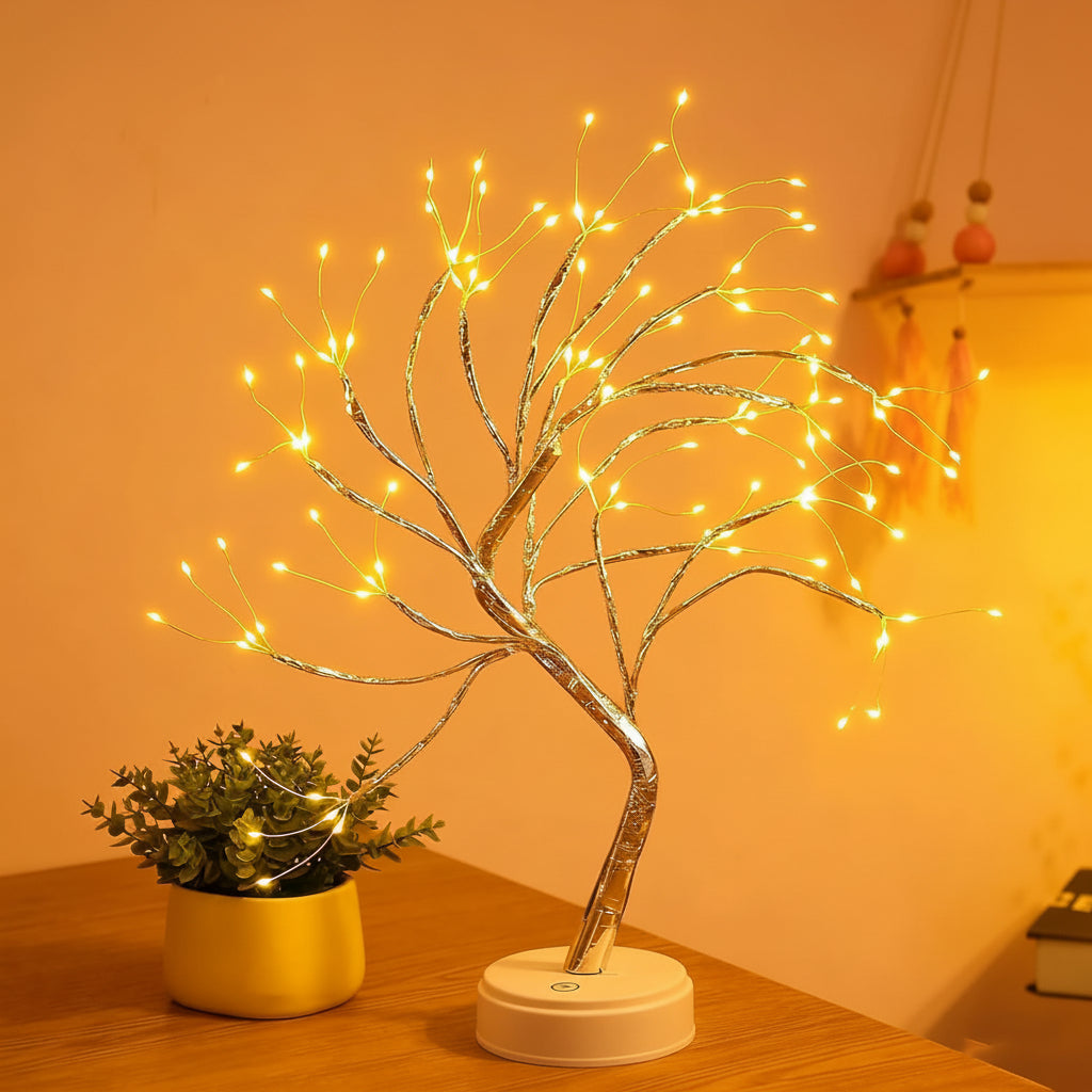 Bonsai Tree Shaped Table Lamp With Warm LED Glow For Cozy Home Decor | Temsk