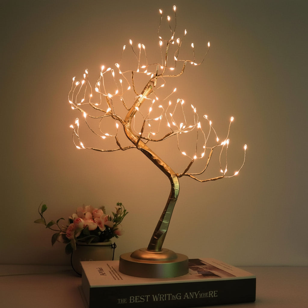 Bonsai Tree Shaped Table Lamp With Warm LED Glow For Cozy Home Decor | Temsk