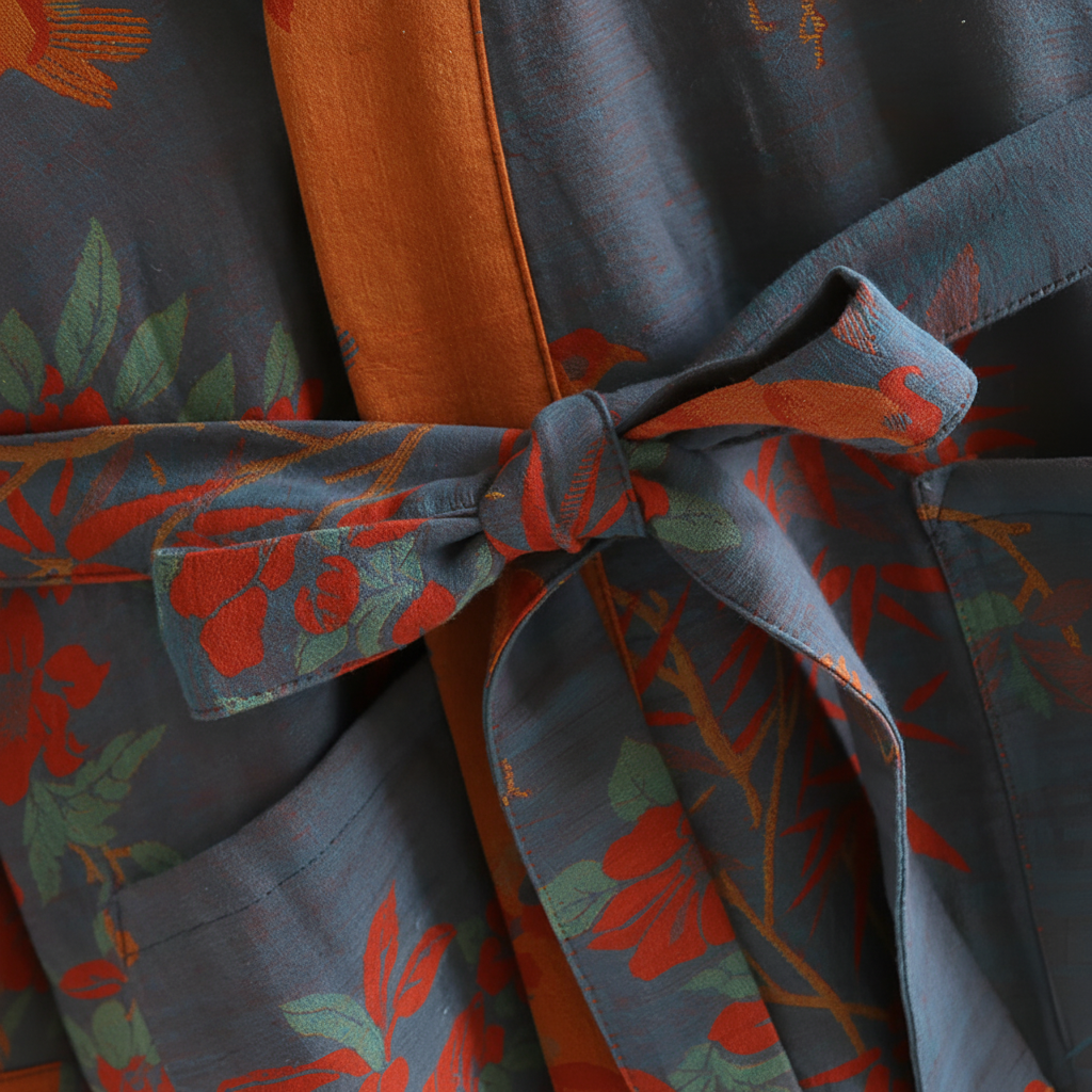Lightweight Waffle Bathrobe With Retro Style For Quick-Dry Comfort | Temsk