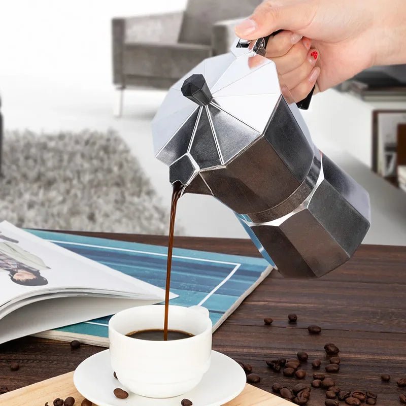 VivaBrew Portable Italian Aluminum Espresso Maker for Intense Aroma | Temsk