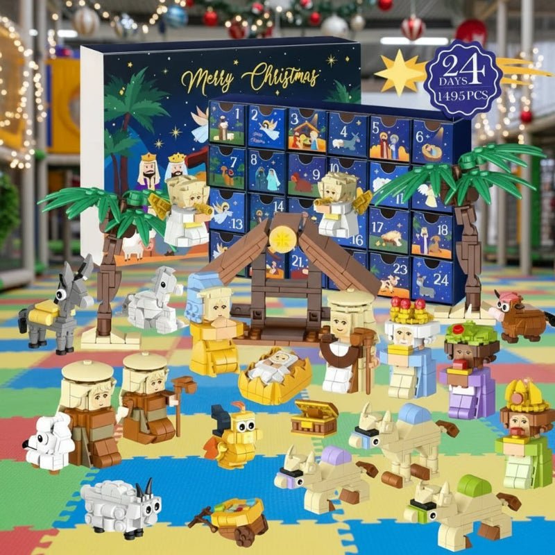 ArtisanJoy Advent Calendar Nativity Build Set For Families 24 Blocks | Temsk