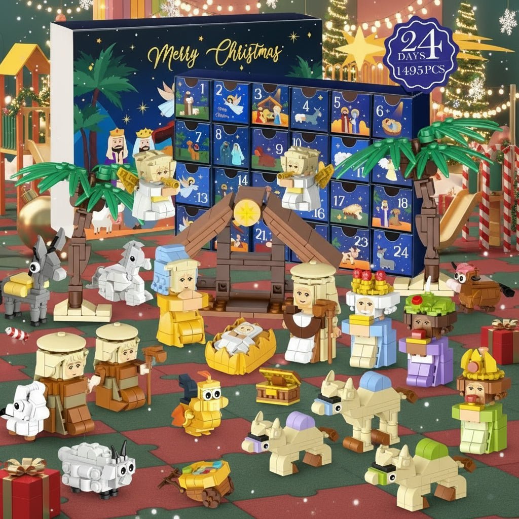 ArtisanJoy Advent Calendar Nativity Build Set For Families 24 Blocks | Temsk