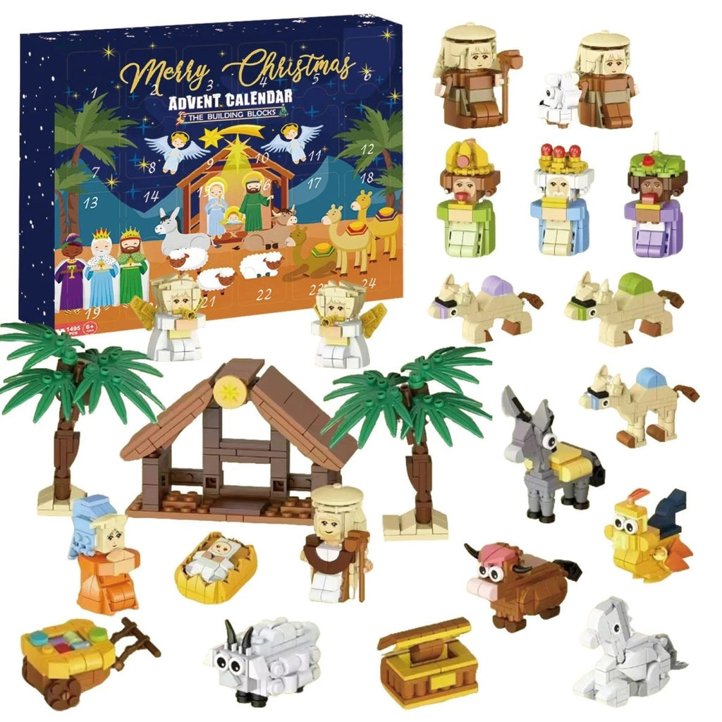ArtisanJoy Advent Calendar Nativity Build Set For Families 24 Blocks | Temsk