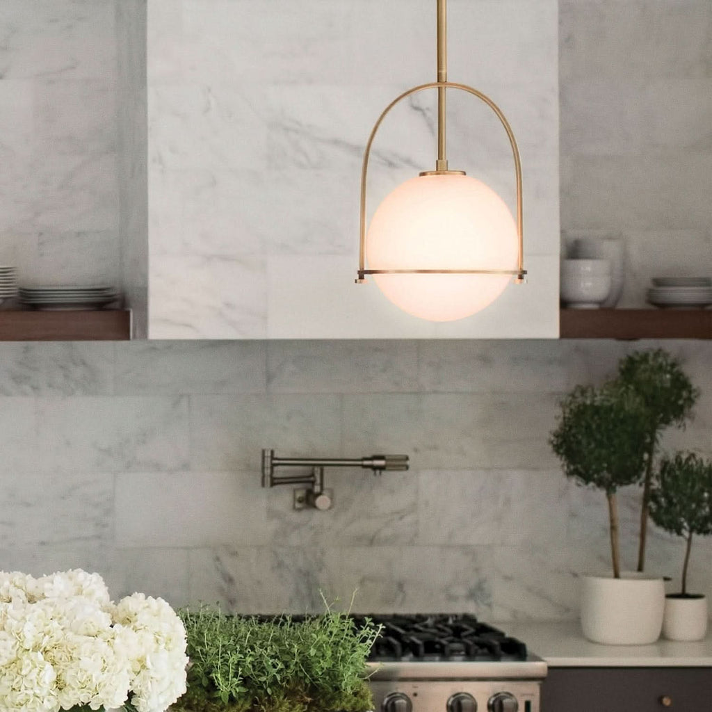 Aurora Opal Glass Pendant Lamp for Dining and Living Rooms | Temsk